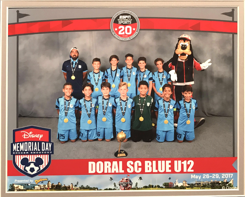 U12 Blue Champion Disney Memorial Day 2017