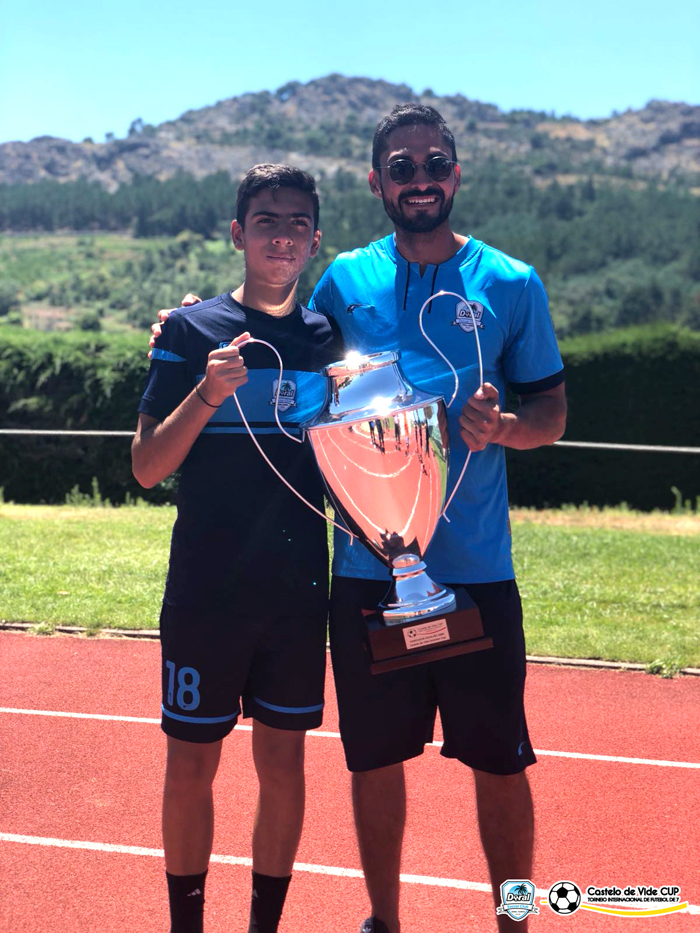 U14 & Coach Kevin Piraquive champions the Castelo de Vide Cup International Tournament Summer 2018 in Portugal