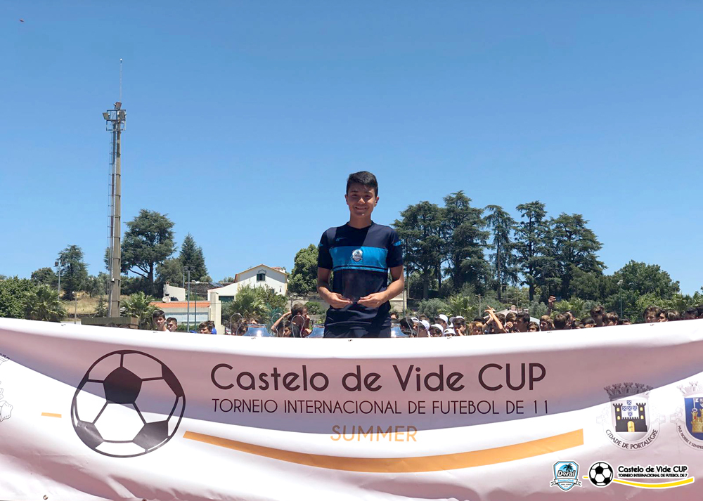 U14 & Coach Kevin Piraquive champions the Castelo de Vide Cup International Tournament Summer 2018 in Portugal
