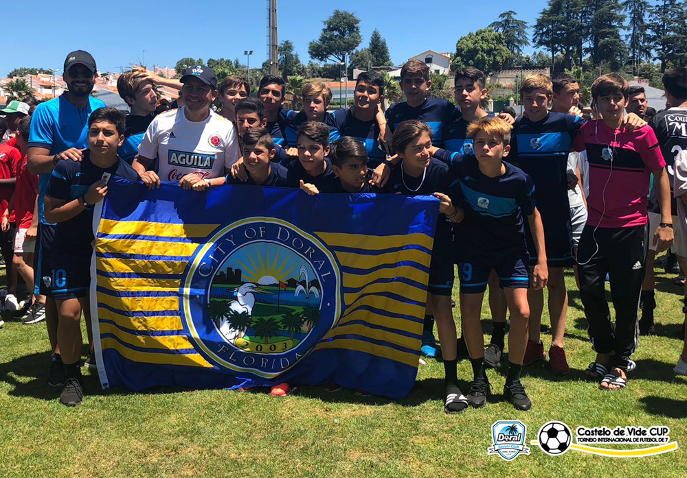 U14 & Coach Kevin Piraquive champions the Castelo de Vide Cup International Tournament Summer 2018 in Portugal